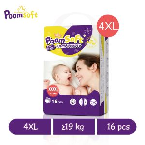 Poomsoft 2 Packs Baby Diapers Pants & Tape NB M L XL XXL XXXL XXXXL Disposable Diaper