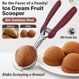 Ice Cream Fruit Scooper Stainless Steel Spring Scooper Ice Cream Watermelon Scooper Tool