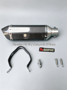 Yamaha R15 v3 stainless elbow -- Akrapovic 370mm with silencer