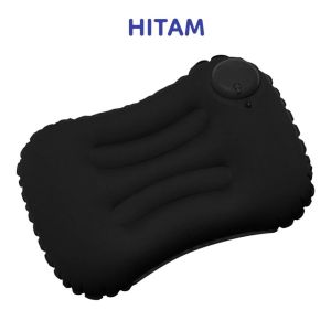 Fxshop - Travel Pillow Bantal Angin Pompa Otomatis Traveling Inflatable Aeros Pillow Rectangle Shaped COD