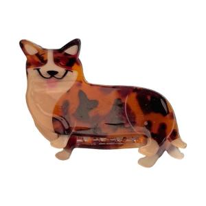 Hình chó con barrettes kẹp tóc răng cưa nhẹ nhàng trên tóc cho phụ nữ thanh thiếu niên trang phục giản dị lễ hội lễ kỷ niệm buộc tóc đuôi ngựa