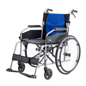 Bion iLight Wheelchair L100 | 17.3in Seat Foldable Backrest PU Armrests Flip-up Footplates 1 Year Warranty Singapore Brand