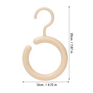 3Pcs Wardrobe Space-Saving Round Ring Clothes Hangers / Plastic Hat Scarf Tie Holder / Multi-Purpose Closet Storage Rack for Various Garment Accessories