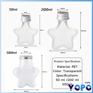 YoPo Star Shape Bottle Creative Gift Origami Cup DIY Handmade Birthday Gift 50ml 200ml 500ml