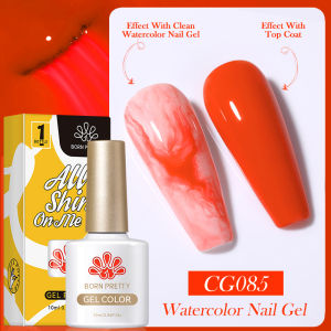 BORN PRETTY 10Ml Màu Nước Móng Gel Trong Suốt Ngâm Đèn LED UV Gel UV Làm Móng Nghệ Thuật Gel Chức Năng Véc Ni