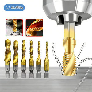 MLADEN Drill Bits Set Titanium Coated HSS Accurate Thread Tap Set Metric Drill M3 M4 M5 M6 M8 M10 Hand Tools