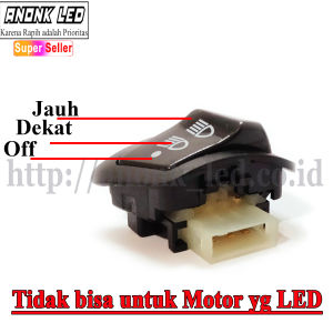 Saklar Lampu Motor Honda / Tombol Lampu DIM Motor Beat 3 Fungs ON OFF / Saklar Lampu Depan 3titik