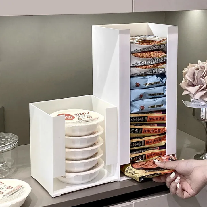 Instant Noodle Organizer Rack Multi-function Tabletop Storage Box for ...