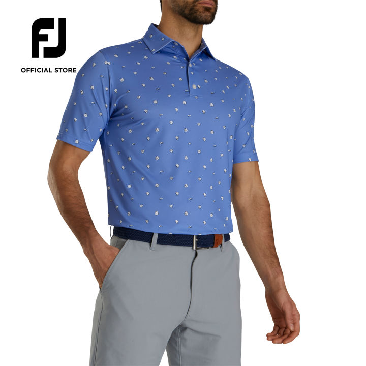 FootJoy FJ ProDry Performance Cookie Print Lisle Men s Golf Shirts Athletic Fit Lazada Singapore