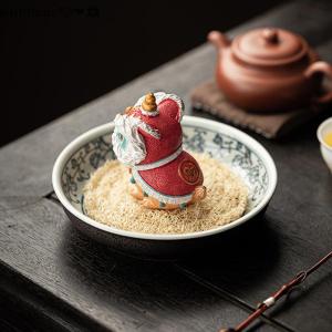 WP💓💛💖 Color-changing Tea Pet Lion Dance Auspicious Tea Table Decoration Lion Dance New Chinese Style Home Tea Pet Lucky Doll