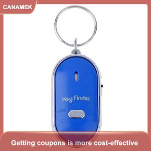 【CANAMEK 】 Blue Anti-Lost Key Finder Locator Keychain Whistle Beep Sound Alarm LED Light