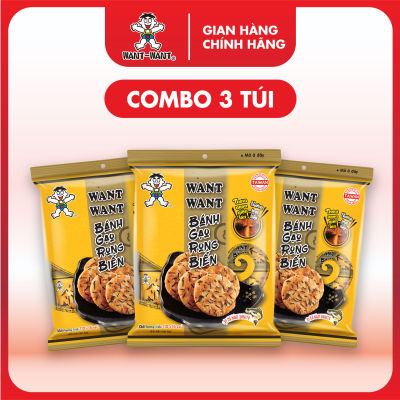[HSD Tháng 10/2025] Combo Bánh Gạo Want Want Rong Biển Vị Sốt Cá Ngừ Bonito 118g Giòn Ngon Đậm Vị