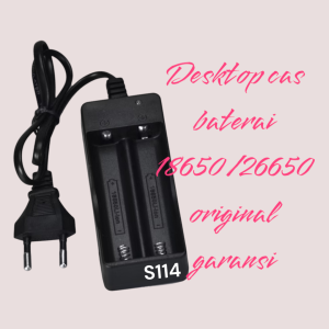 ORIGINAL DUA ADAPTOR MINI BATERAI 18650 26650 SLOT 2 PORT ADAPTER CHAS CASAN POWER TRAVEL CHARG S114