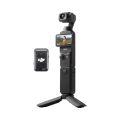 DJI vlog camera Osmo Pocket 3 creator combo 1 CMOS 4K 120fps video support Vlog camera 3 axis stabilizer gimbal camera action camera face subject tracking fast focus mic included. 