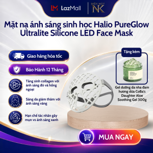 Mặt nạ ánh sáng sinh học Halio PureGlow Ultralite Silicone LED Face Mask - Bảo Hành 24 Tháng