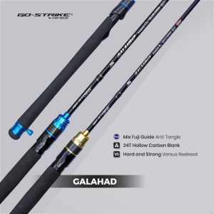 GOSTRIKE GALAHAD – Joran Pancing Spinnning Carbon Hollow dengan Mix FUJI Guide Premium + Free KONES