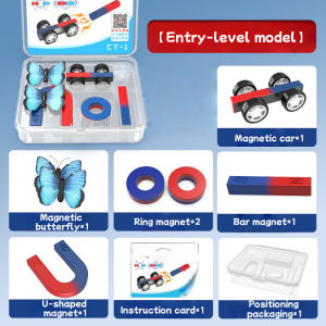 Momos life Science Magnet Experiment Kit Physics Lab Set U Shaped Bar Ring Magnets STEM Toys Kids