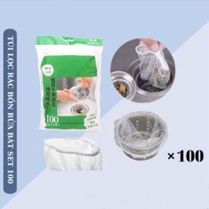 Gói 100 túi lọc rác thông minh cho bồn rửa chén (thực tế 60-75 cái)