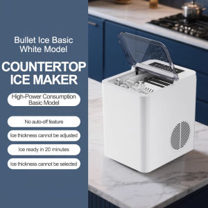 LENODI Portable Automatic Ice Maker Machine 220V 60Hz  Standard Fast Ice Making For Home Commercial Use
