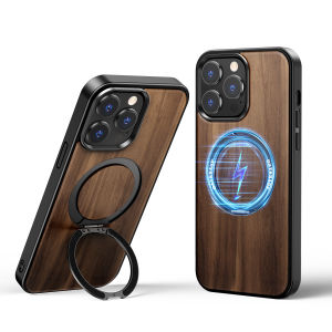 OATSBASF Wooden Backplane Phone Case For iPhone 16 Pro / 16 ProMax /15 Pro / 15 ProMax