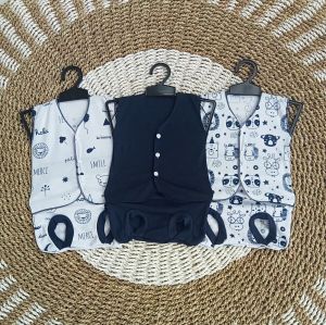 6 pcs 3 Set Setelan Baju Bayi Baru Lahir Lengan Panjang Halus Lembut Paket Newborn Gift Kado Bayi Laki Perempuan 0-3 Bulan