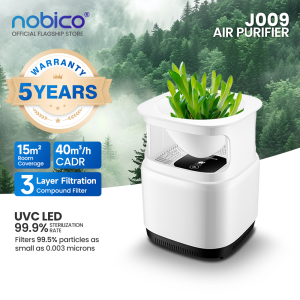 Nobico J009 Air Purifier For Home & Room Effective Area 15 sqm With Hepa Filter And Light Sterilizer Virus Green Plant Cultivation DIY Portable |In 5 Years Warranty|