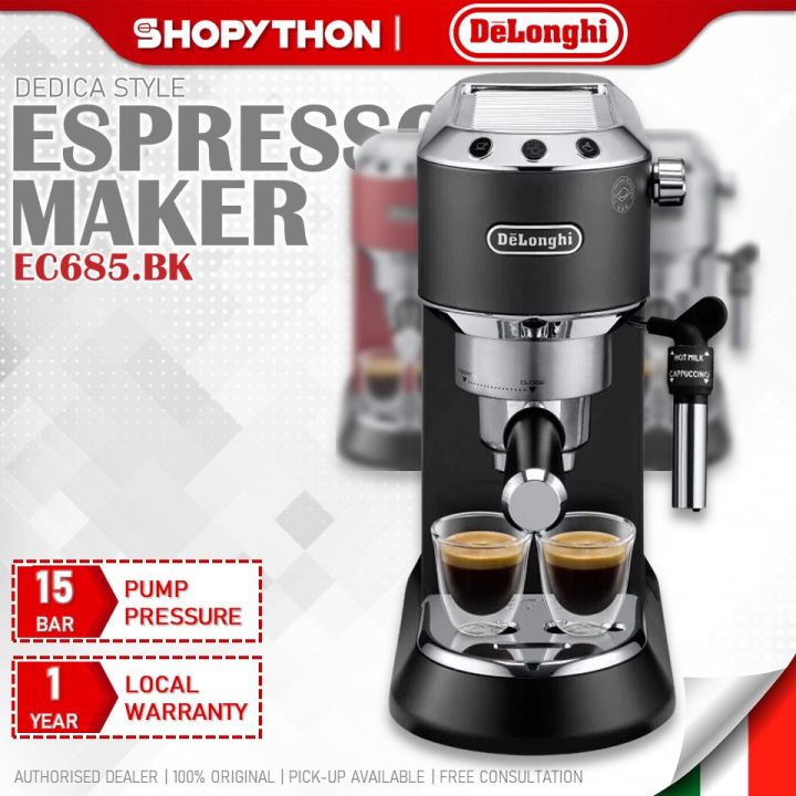 DELONGHI Dedica Style Pump Espresso EC685.BK Charismatic Black (1.1L