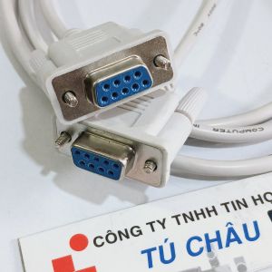 Cáp Com 9 (Link Com DB9) dài 1.45M: Cáp 2 đầu Com 9 Lổ Cái (DB9F) / Cáp 2 đầu Com 9 Kim đực (DB9M)