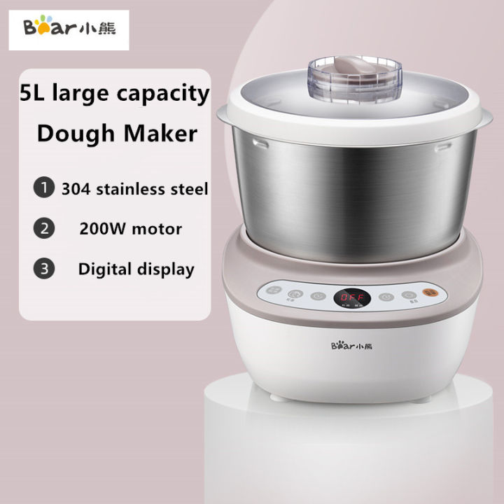 Bear Dough Mixer 5L Fully Automatic Kneading Machine Chef Machine Flour