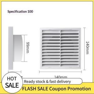 🚗🛵 1pcs bền PP chất liệu không khí xả Outlet tươi hiệu quả thông gió lưới tản nhiệt cho tường trần lỗ sâu bọ và động vật gặm nhấm bảo vệ
