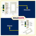 BUILDMATE Royu WD 20A Wide Series Duplex Ground Fault Circuit Interrupter GFCI Outlet Set Adaptor Socket Outlet WD933. 