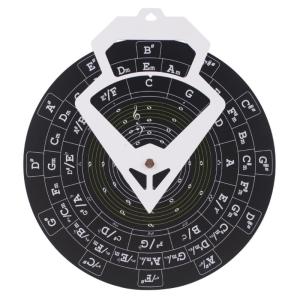 30cm Anti Reflection Guitar Chord Wheel for Beginners Featuring Scale Relationships and Staff Position PC Texture