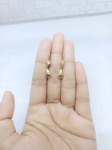 ANTING KAIT MP KACANG UKIR / ANTING PERAK ASLI SILVER 925 LAPIS EMAS/ ANTING KAIT FASHION WANITA TERBARU