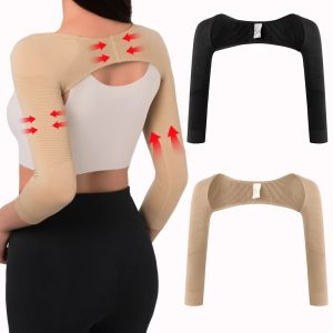 DIVATEN Slimming Design Back Posture Corrector Fat Burning Fabric Humpback Prevent Back Support Brace Supportive Adjustable Fit Arm Shaping Sleeves For Women