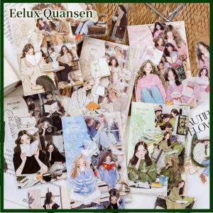 Eelux 30 cái gói thẩm mỹ đề can nhãn đọc sách cô gái dán trang trí Nhật Ký Album vật liệu cung cấp Album ảnh