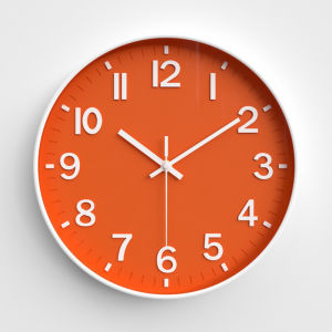 [12 inches 30 cm] Nordic style clock living room silent wall clock simple wall-mounted three-dimensional digital