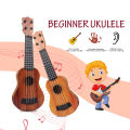 Ukulele Guitars For Kids Wood Color Plastic Musical Instrument Guitar Children Birthday Gift. 