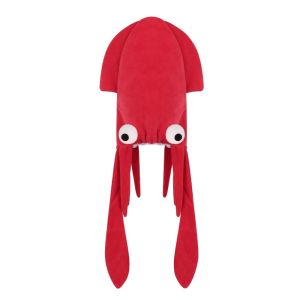 TUS Cute Octopus Squid Hat Soft Comfortable Halloween Costume Hat Novelty Animal Character Dressing Up Cosplay Headgear Party Dress Up
