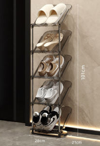 Home Light Luxury Multitier Stainless Steel Shoe Cabinet