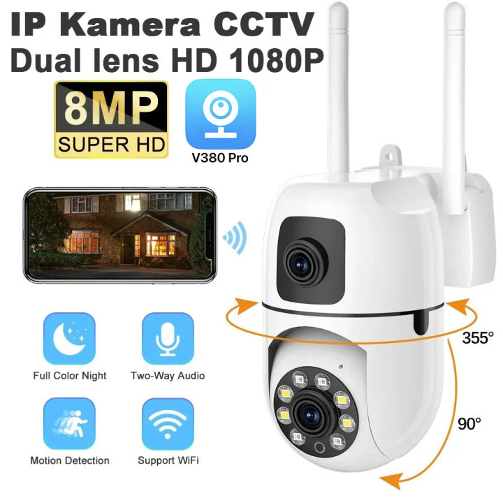 CCTV%20IP%20WiFi%20Camera%20Dual%20Lens%20Kamera%20360%20PTZ%20PAN%20TILT%208MP%20+%208MP%201080P%20APP%20V380%20PRO%20night%20vision%20-%20Image%202