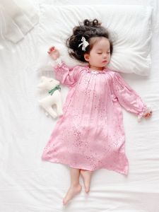 Girls Loungewear 2026 Spring And Autumn New Pink Girls Pajamas Cotton Comfortable Girl Dress Baby Loungewear Childrens Clothing2026