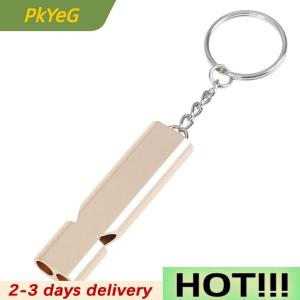 PkYeG Alloy Aluminum Emergency Survival Whistle Outdoor Camping Hiking Tool W Keychain