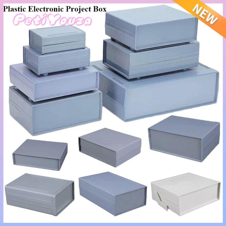 PETIYOUZA 7 Sizes Grey ABS Plastic DIY Enclosure Boxes Waterproof Cover Project  Electronic Project Box Instrument Case