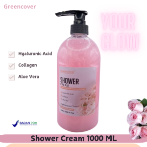 Greencover Body Wash / Shower Cream 4x AHA Collagen Uk. 1 Liter