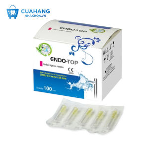 Kim bơm rửa ống tủy ENDO-TOP Cerkamed Sản xuất tại Ba Lan Hộp 20 kim / Hộp 100 kim