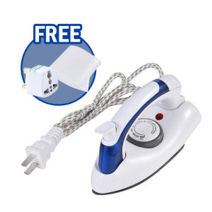 PRADO Malaysia Foldable Mini Travel Iron Non-Stick Portable Steam Iron Adjustable Temperature Control with Malaysia Safe Adapter