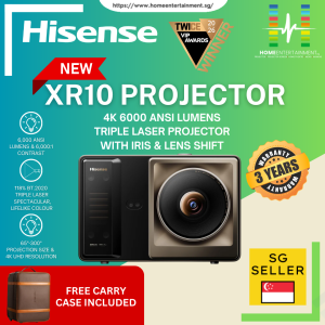 Hisense XR10 Projector 4K 6000 ANSI Lumens Triple Laser with Iris & Lens Shift 3 Years Warranty Free Carry Case Included