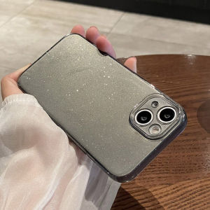 CrashStar Jelly Glitter Soft TPU Shockproof Phone Case For iPhone 16 15 14 Pro Max Plus 13 12 11 Pro Max XR X XS Max 7 + 8 Plus Fashion Bling Sparkle Silicone Phone Cover Simple Soild Color Casing Shell With Full Cover Camera Protection