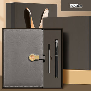 (สามารถแกะสลักโลโก้ได้) สมุดโน๊ตหนังธุรกิจ A5 สมุดโน๊ตแบบหัวเข็มขัด ไดอารี่ สมุดบันทึกการประชุม บันทึกการเดินทาง หน้ากระดาษมีเส้น มีกล่องของขวัญให้ 100 แผ่น 200 หน้า