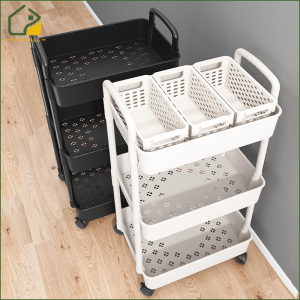 🔥 Multi Layer Bathroom Trolley Cart Organizer Kitchen Shelf Rack Shelf Storage Rack With Wheel